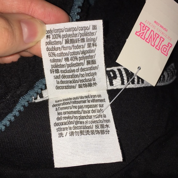 🤍NWT🤍 VS Pink Sherpa Two Tone Full Zip Jacket - Picture 6 of 6